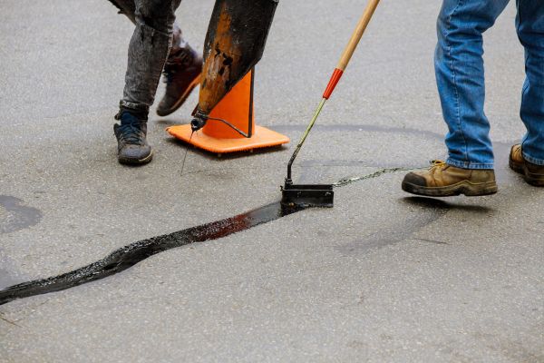 Parking Lot Crack Sealing in Fremont
